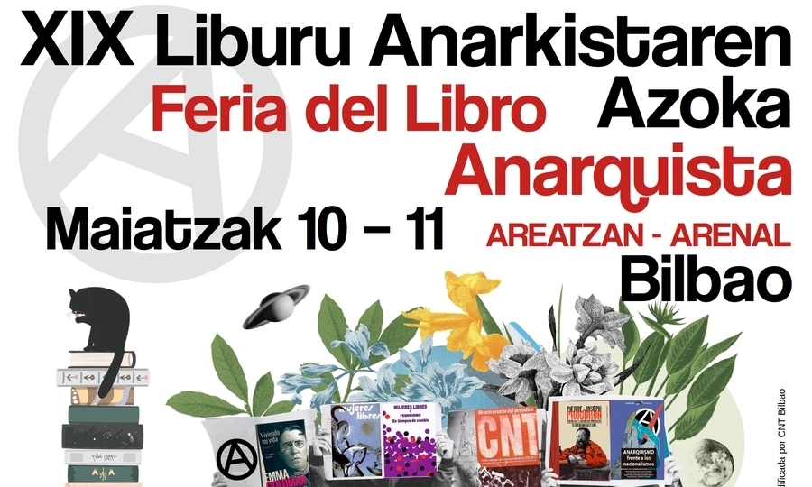 Bilbon Liburu Anarkistaren XIX. Azoka egingo da maiatzaren 10ean eta 11n